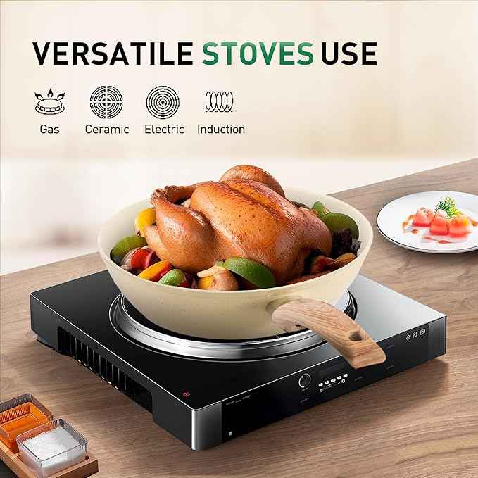 MAISON ARTS Pots and Pans Set Non Stick, Kitchen Cookware Sets Nonstick, 12 Piece Granite Cooking Pot and Pan for Induction, Stovetop, Beige