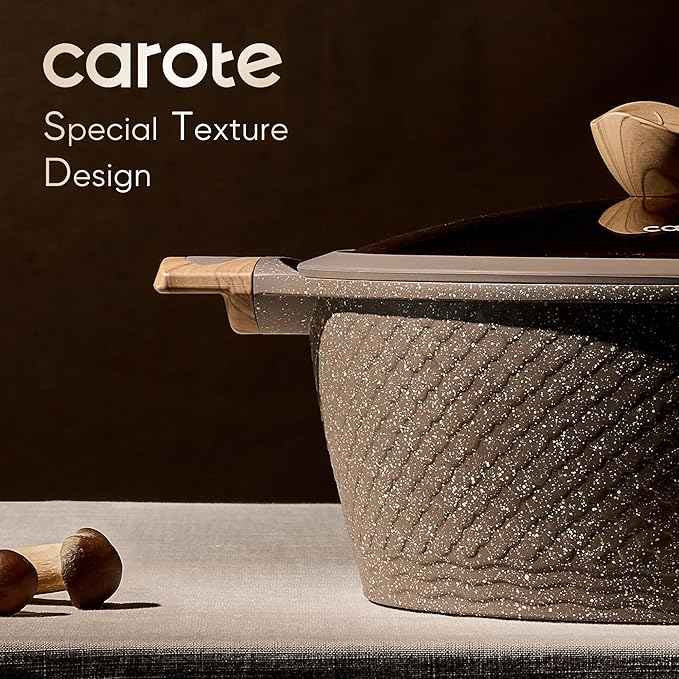 CAROTE 26PCS Pots and Pans Set Non Stick, Cookware Set Pots and Pans Induction Cook Ware, Nonstick Kitchen Cooking, PFOA Free