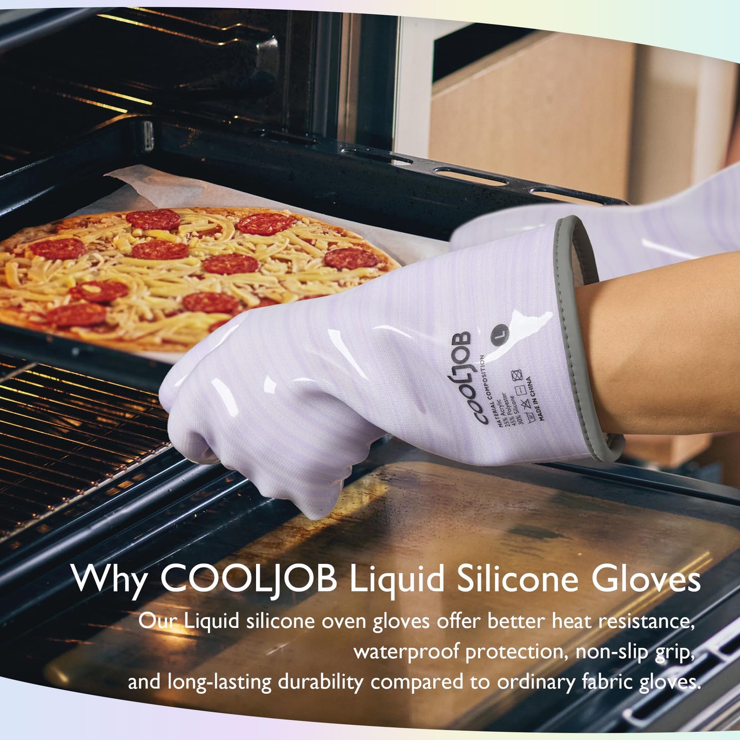 Heat Resistant Oven Gloves (Purple / Large)