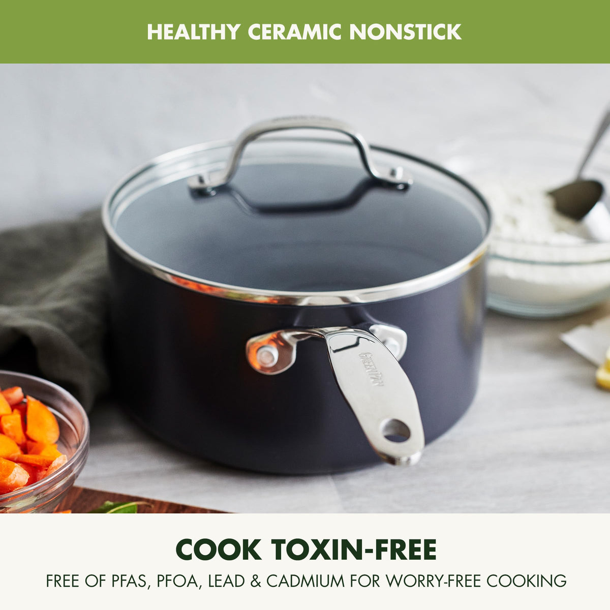 Valencia Pro 2 Piece Ceramic Saucepan Set