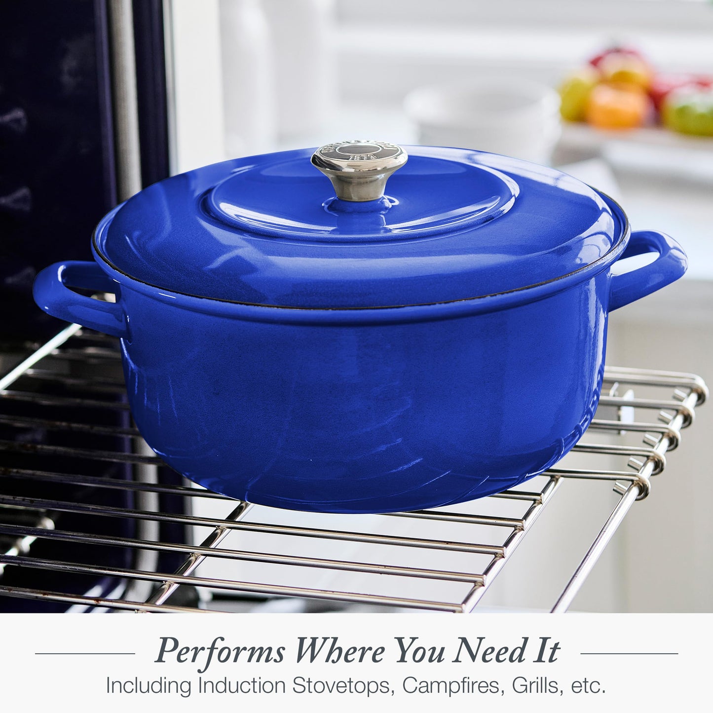 3.7QT & 5.5QT Dutch Ovens with Lids (Cobalt Blue)