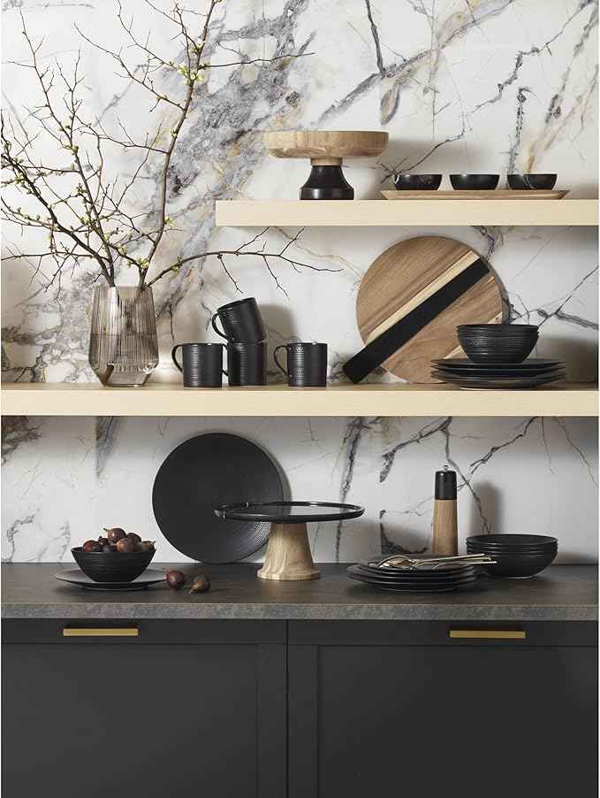 Lenox 895250 Lx Collective Black 12-Piece Set, White