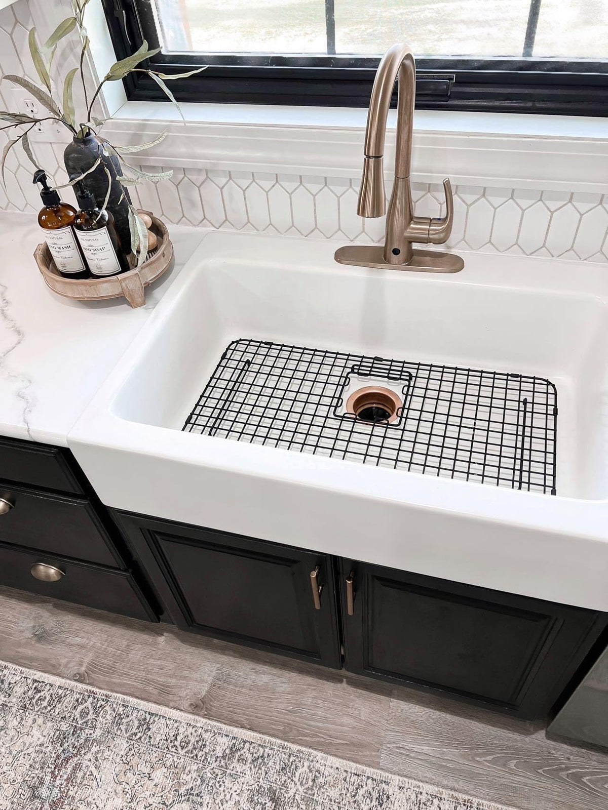 SinkSense Alder Matte Black 27.5" x 14" Kitchen Sink Bottom Grid (Matte Black)