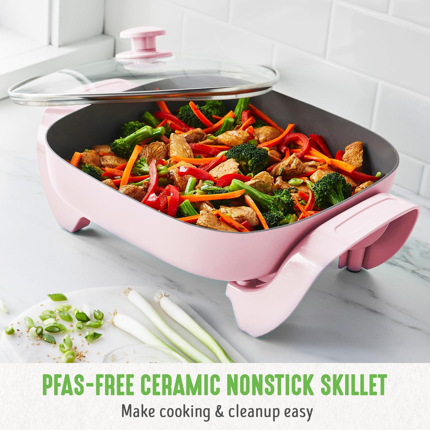 12" 5QT Electric Skillet (Pink / 5QT Skillet)