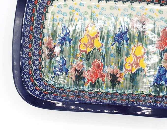 Polish Pottery Ceramic 10" Rectangular Baking Dish - UNIKAT - Handmade in Bolesławiec Poland