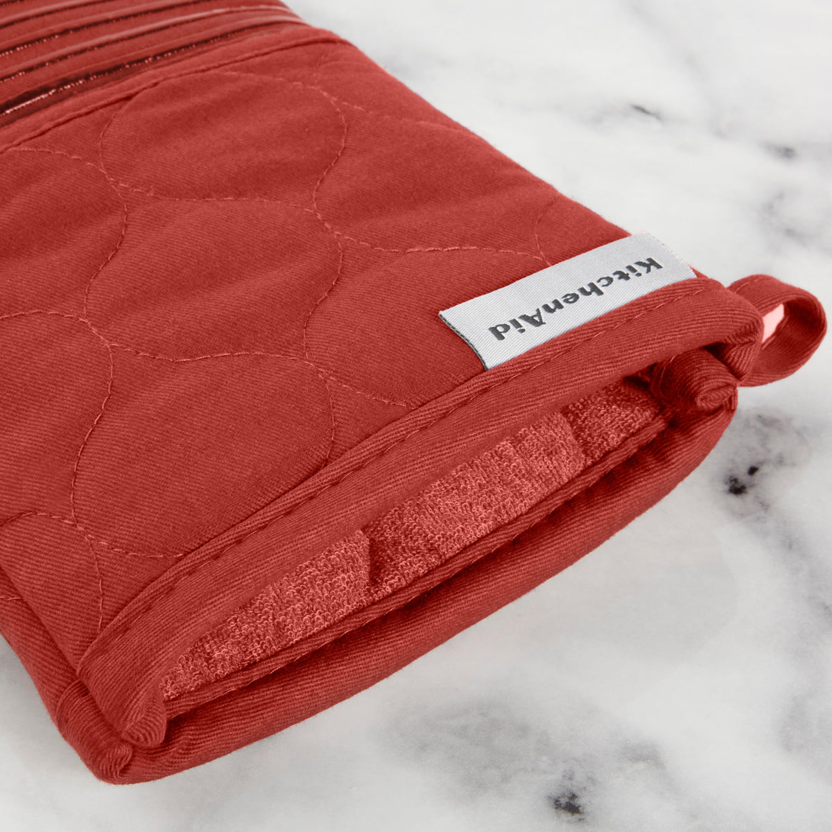 Quilted Cotton Oven Mitt (Scorched Orange)