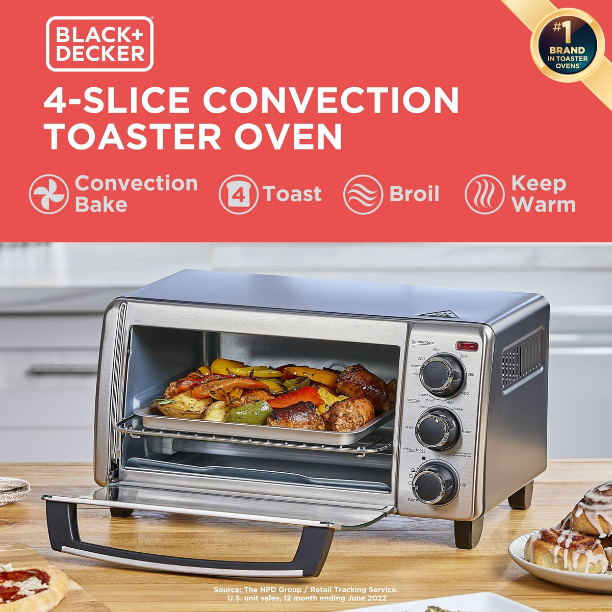 TO1313SBD Toaster Oven (4 Slice Stainless Steel)