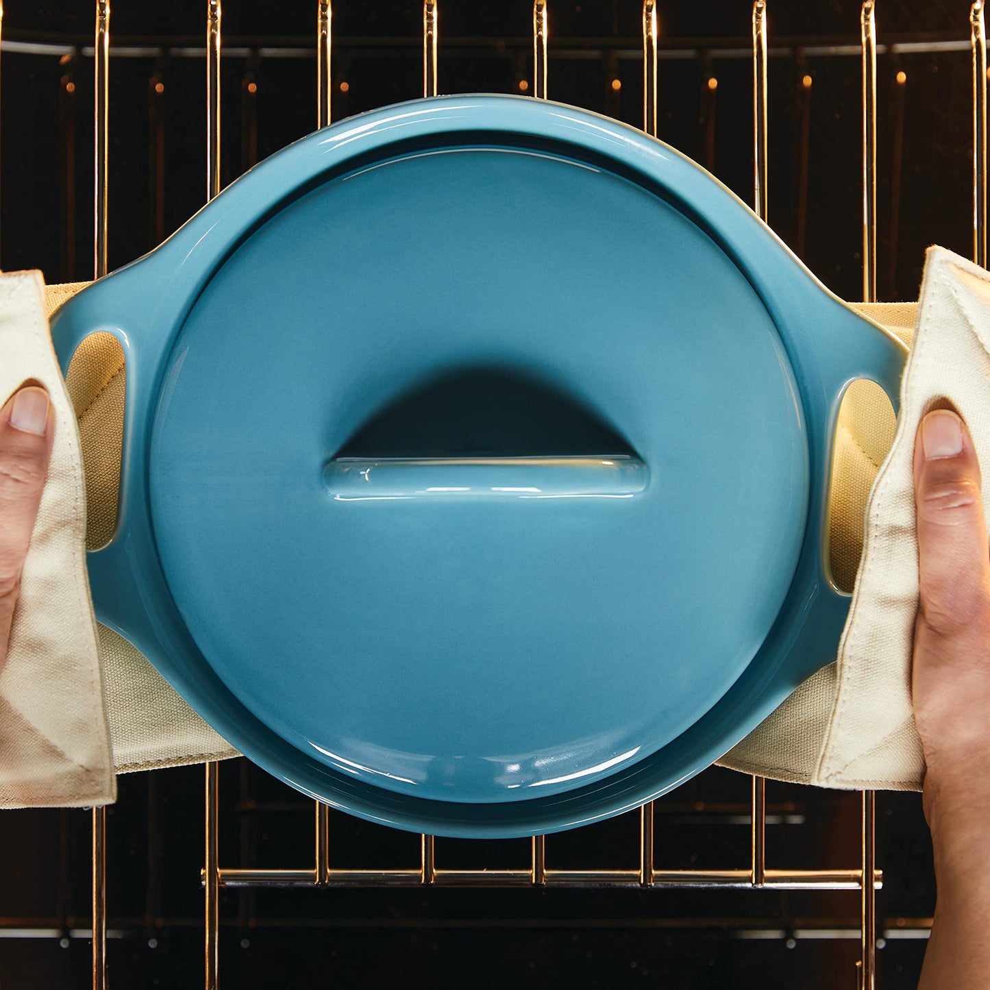 Solid Glaze Ceramics Casserole Bakeware (Agave Blue)