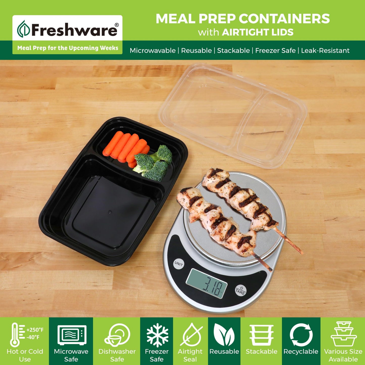 Meal Prep Containers with Lids 28 oz [150 Pack] 2 (28OZ-150PK)
