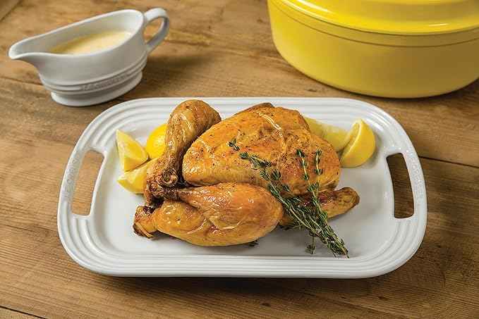 Le Creuset Stoneware Rectangular Dish with Platter Lid, 3 qt., White