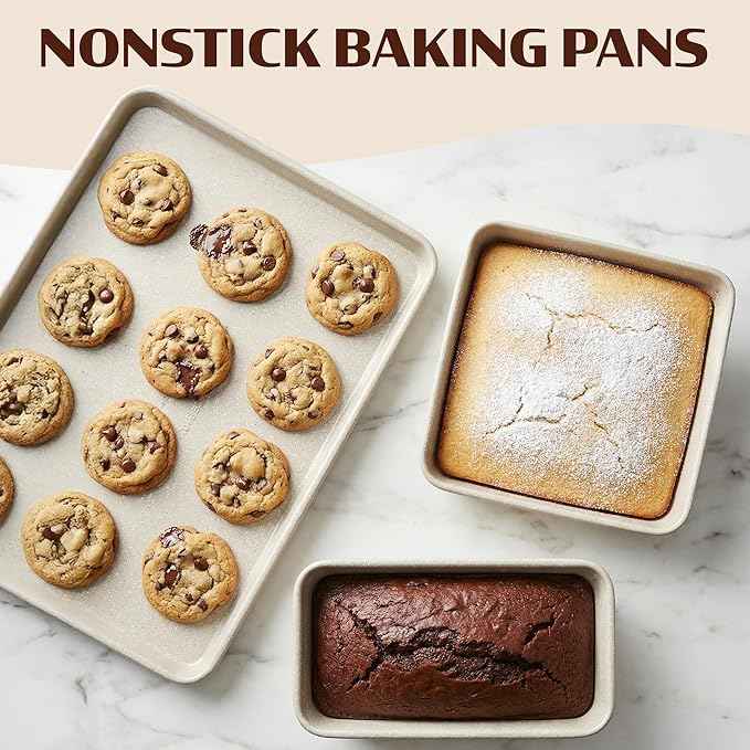Granitestone Ceraluxe 20 Pc Ceramic Cookware Set Nonstick, Complete Pots and Pans Set Non Stick with 5 Pc Bakeware Set, Deep Frying Pan Set, & Steamer, Non Toxic PFOA Free, Oven & Dishwasher Safe