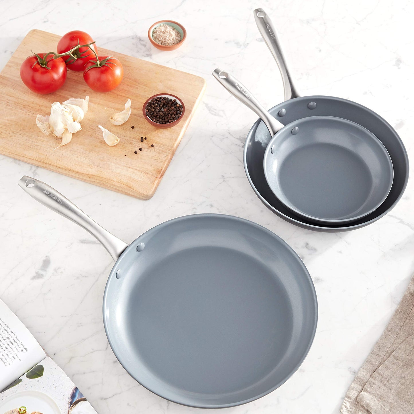 Lima Hard Anodized 8" 10" & 12" Frying Pan Skillet Set (8" 10" and 12" Frying Pan Skillet Set)