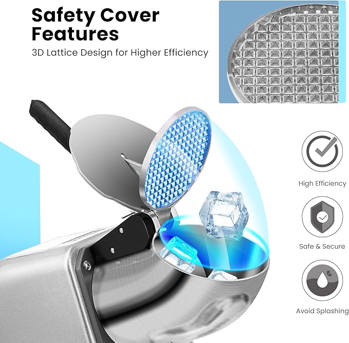 VIVOHOME Electric 4 Blades Ice Crusher Shaver Snow Cone Maker Machine with VIVOHOME 4.75 Quart Stand Mixer, 8 Speed Kitchen Electric Food Mixer