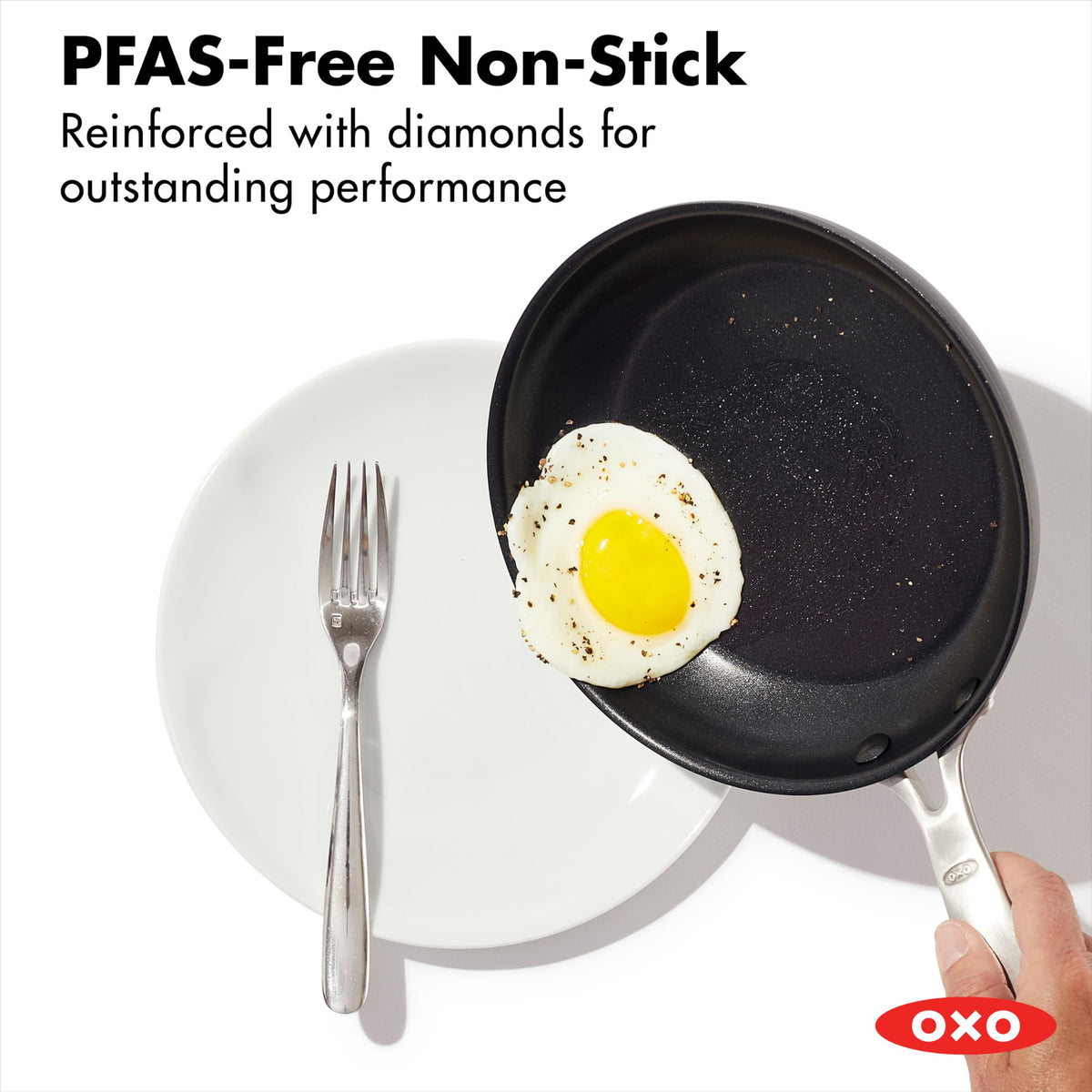 Enhanced 8" 10" and 12" 3 Piece Frying Pan Skillet Set (8" 10" and 12" Frying Pan Skillet Se / Black)