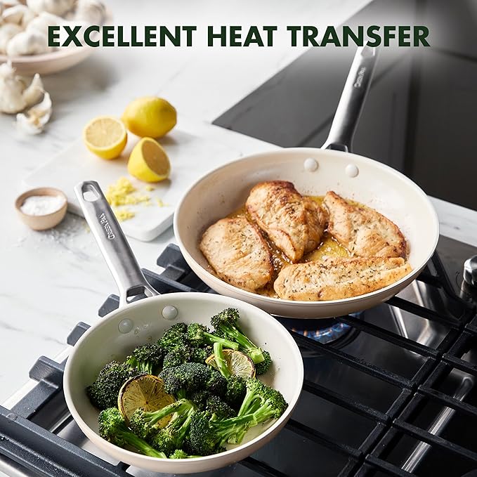 GreenPan Padova Hard Anodized Healthy Ceramic Nonstick 17 Piece Cookware Set, PFAS-Free, Induction, Dishwasher Safe, Oven Safe, Taupe