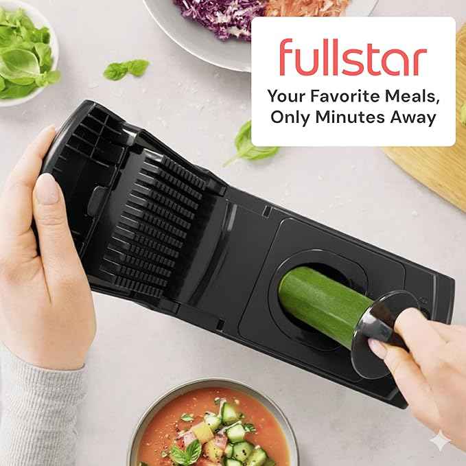 Fullstar The Original Pro Chopper - Vegetable Chopper and Spiralizer, Food Chopper with Container, Fruit Slicer, Kitchen Gadgets & Gifts, Home Essentials (9 in 1, Gray)