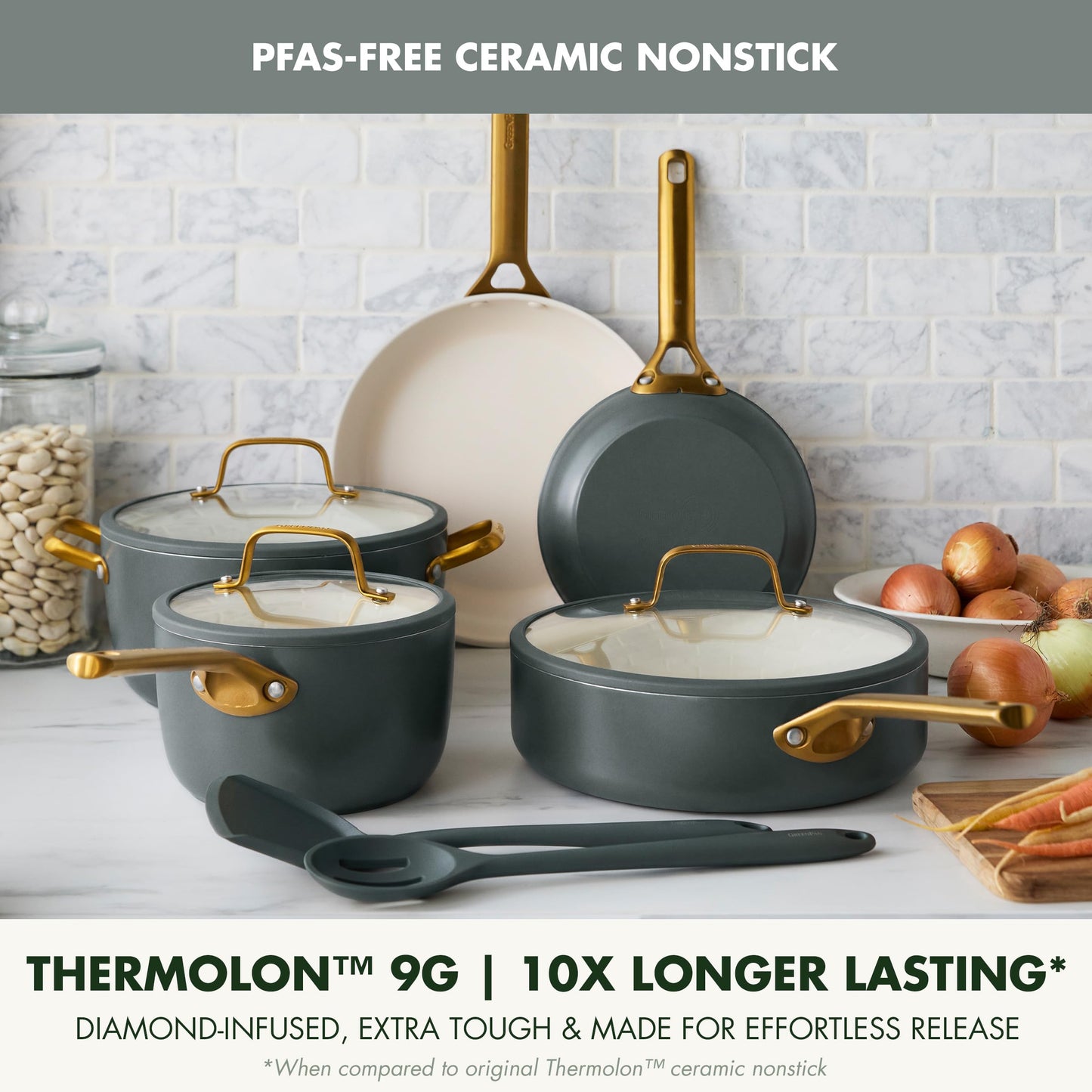 Nonstick Reserve Pro 10 Piece Cookware Set (Spruce Green / 10 Piece Cookware Set)
