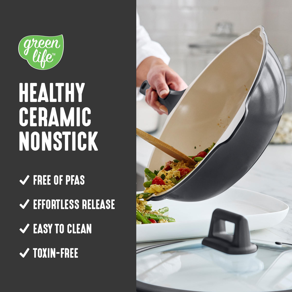 Nonstick 12” 5QT (12" Deep Skillet with Lid / Graphite)