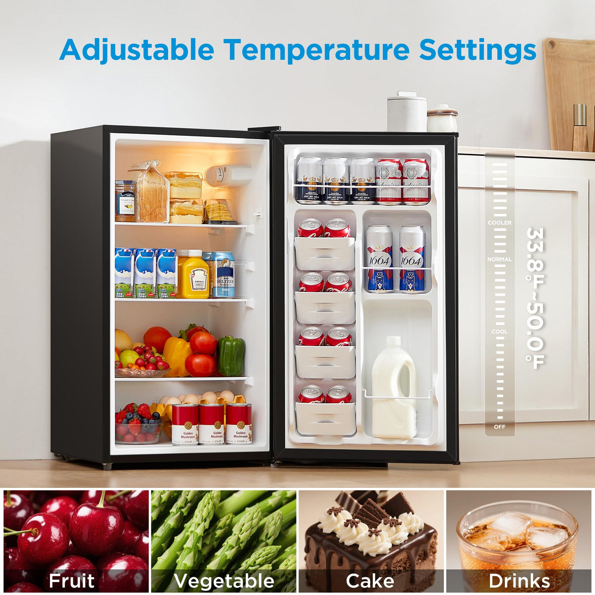 3.3 Cu.ft Compact Fridge