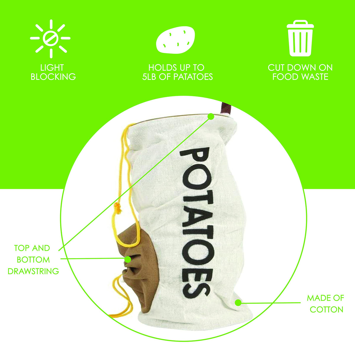Fresh Fare Double Drawstring Potato Bag