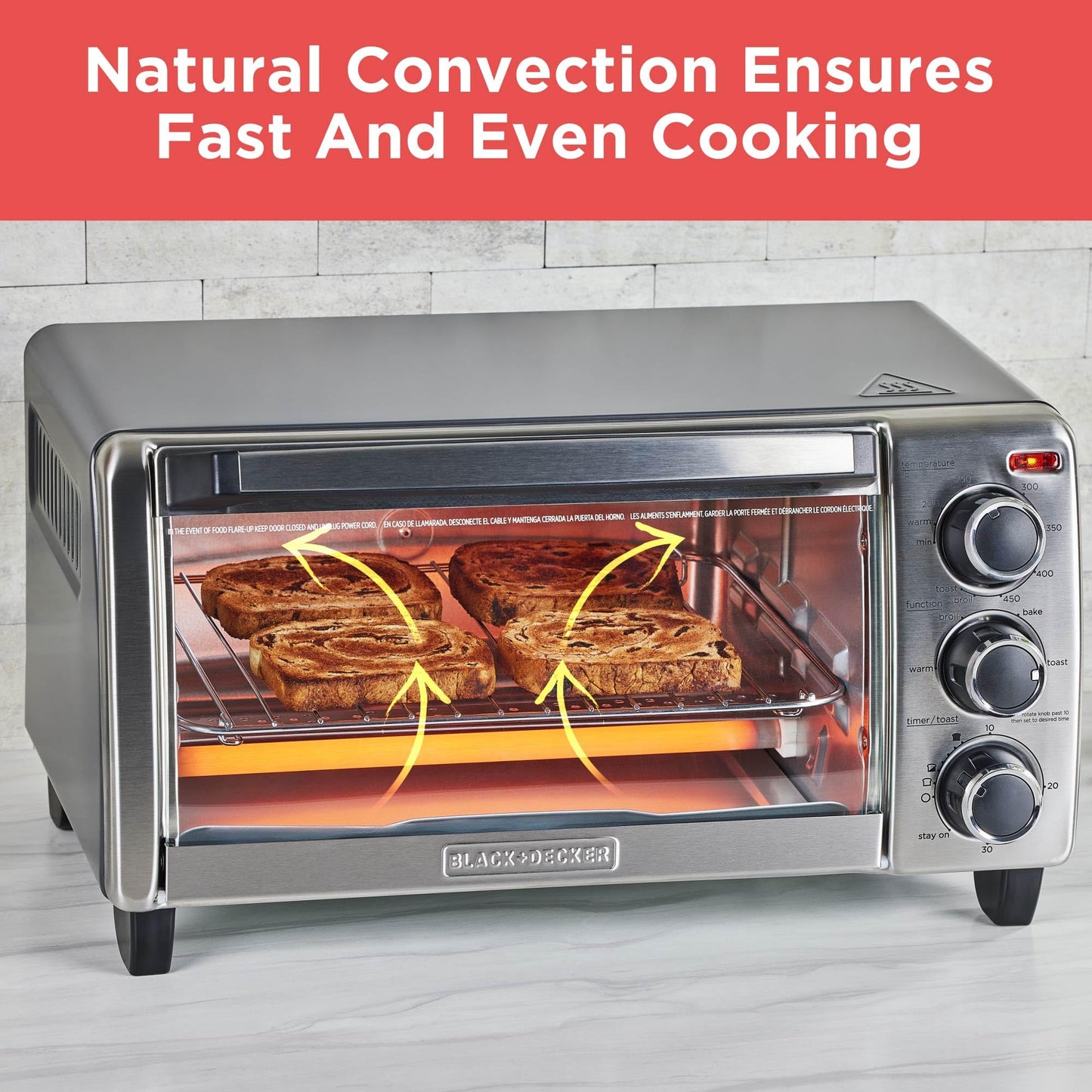 TO1313SBD Toaster Oven (4 Slice Stainless Steel)