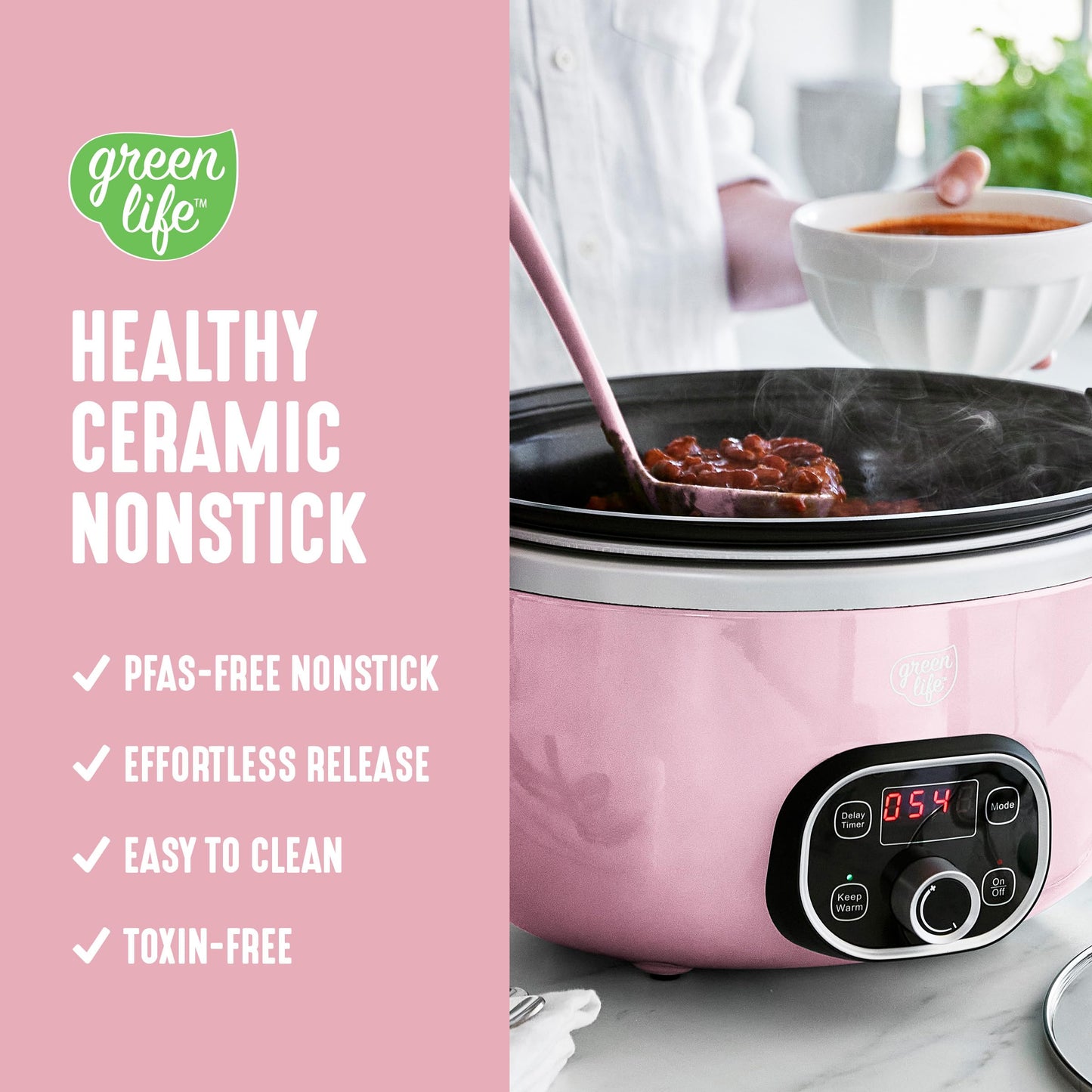 6QT Ceramic Nonstick Slow Cooker