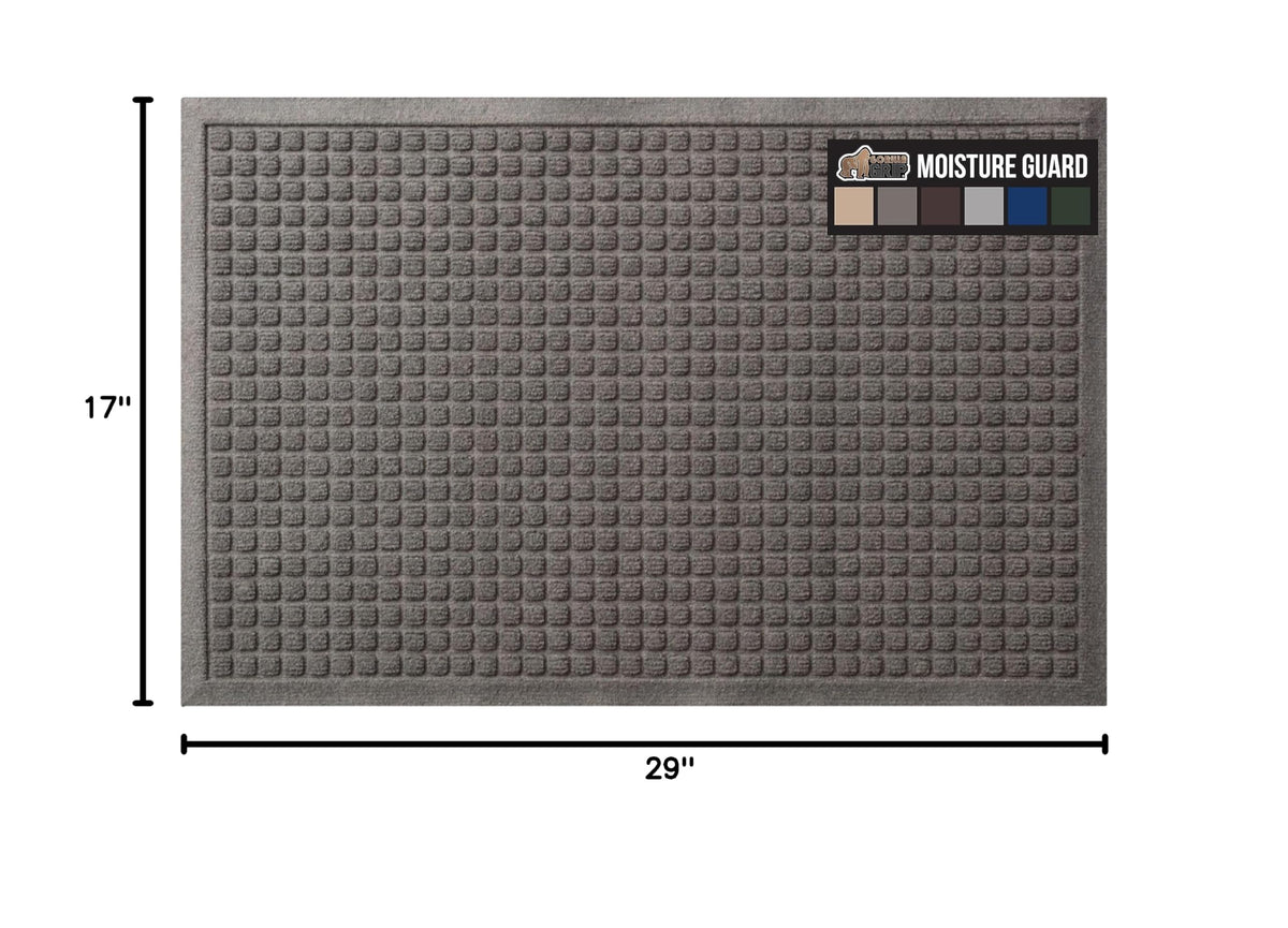 HydroABSORB Door Mat for Indoor Outdoor (Charcoal / 29" X 17")