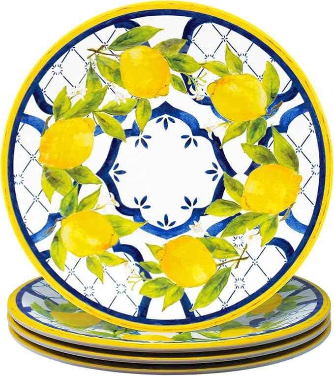 Le Cadeaux 12 Piece Luxury Melamine Dinnerware Set, Service for 4 (Palermo)