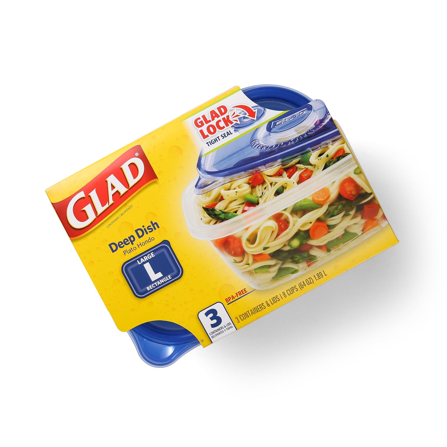 GladWare Deep Dish Food Storage Containers (Rectangle / 64 oz - 18 Count)