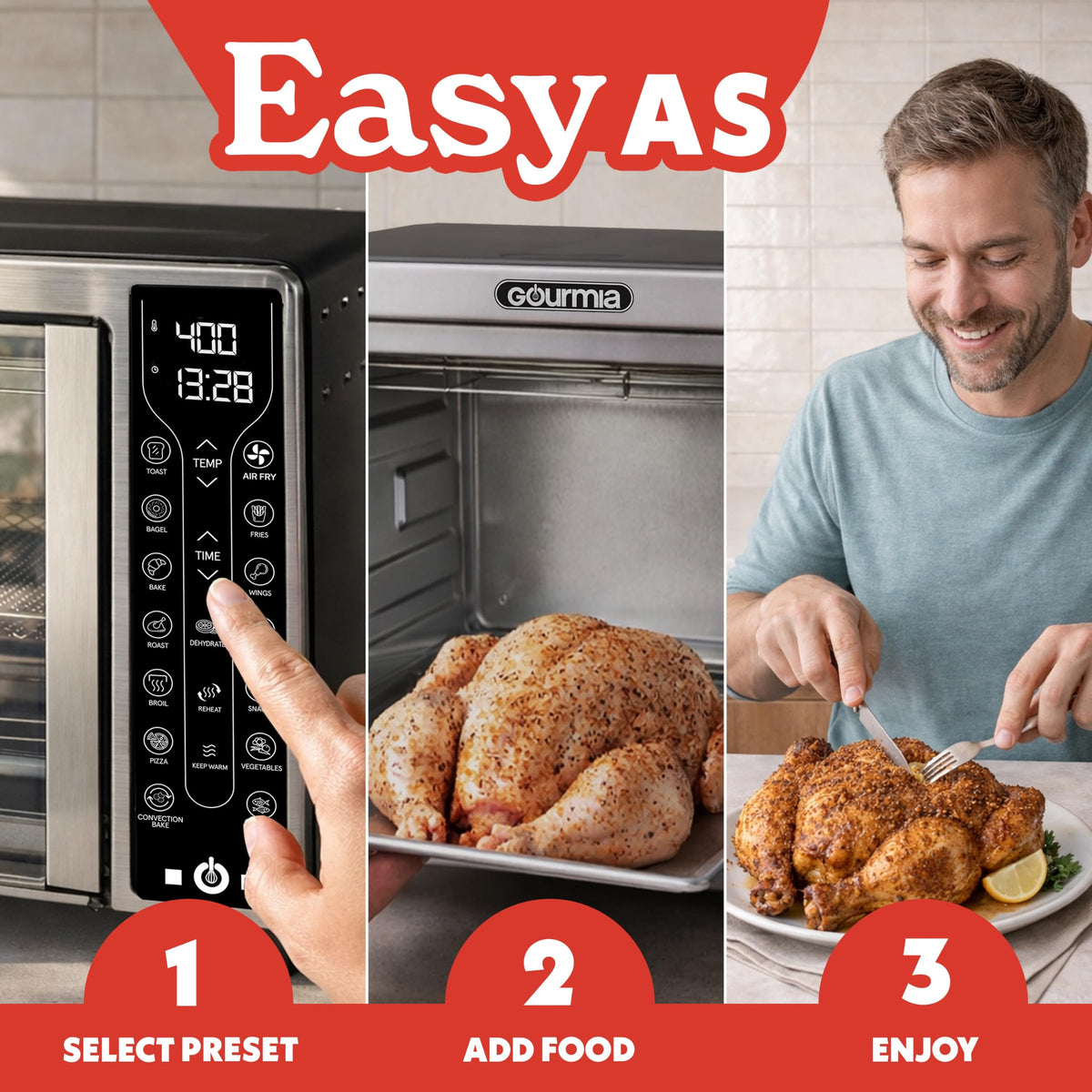Toaster Oven 6 (Stainless Steel – 17 Presets)