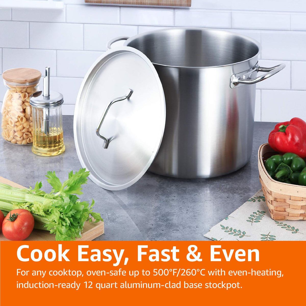12 Quarts Stainless Steel Aluminum (12 Quarts)
