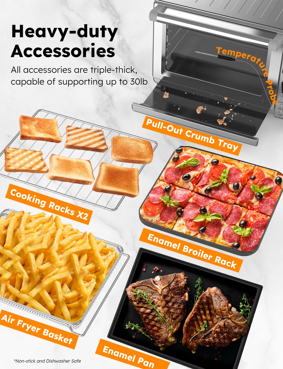 Bravo XL Pro Air Fryer Toaster Oven (Brushed Stainless Steel)