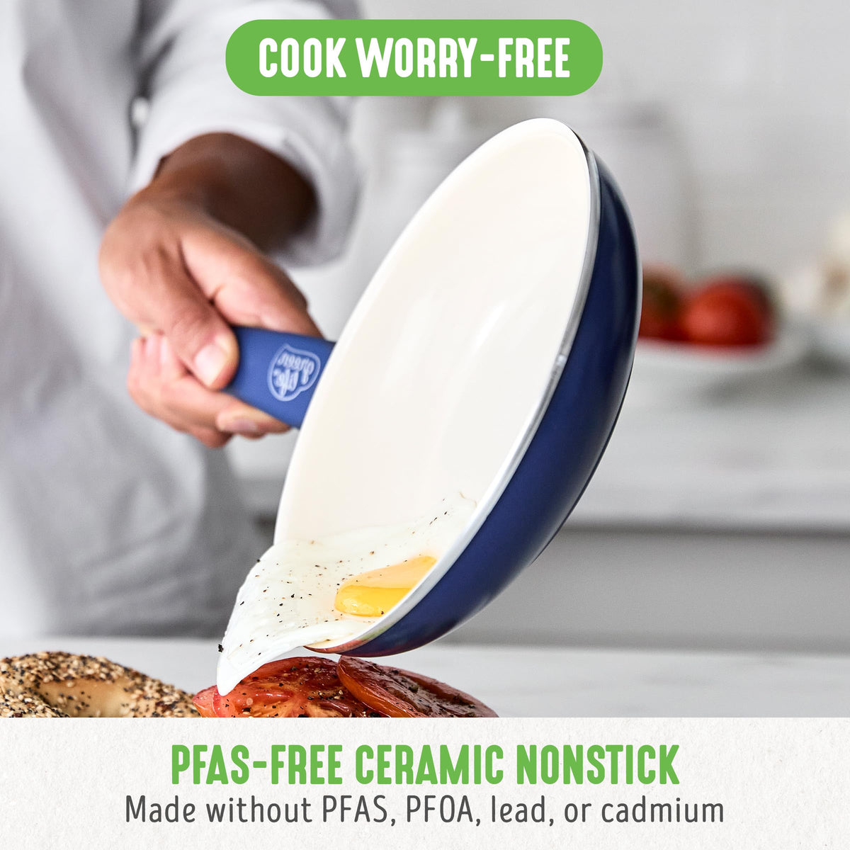 16 Piece Ceramic Nonstick Pots & Pans Cookware Set