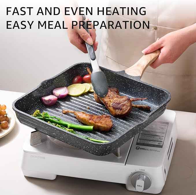 JEETEE 36Pcs Pots and Pans Set Non Stick, Cookware Set Non toxic Kitchen Healthy Induction Cooking Set W/Griddle, Sauté Pan, Baking Trays & Pancake Rake (PFOA, PFAS Free)