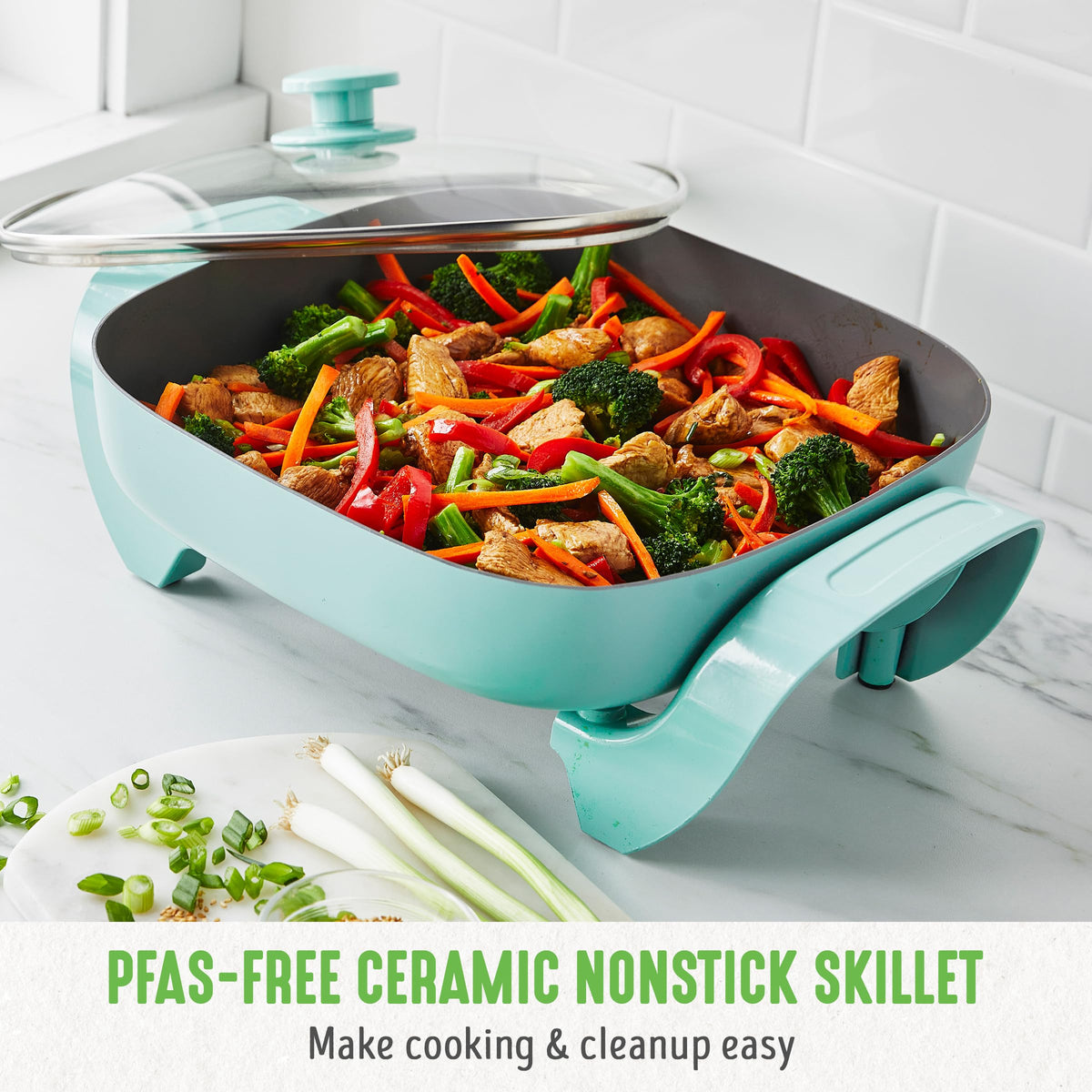 12" 5QT Electric Skillet (Turquoise / 5QT Skillet)