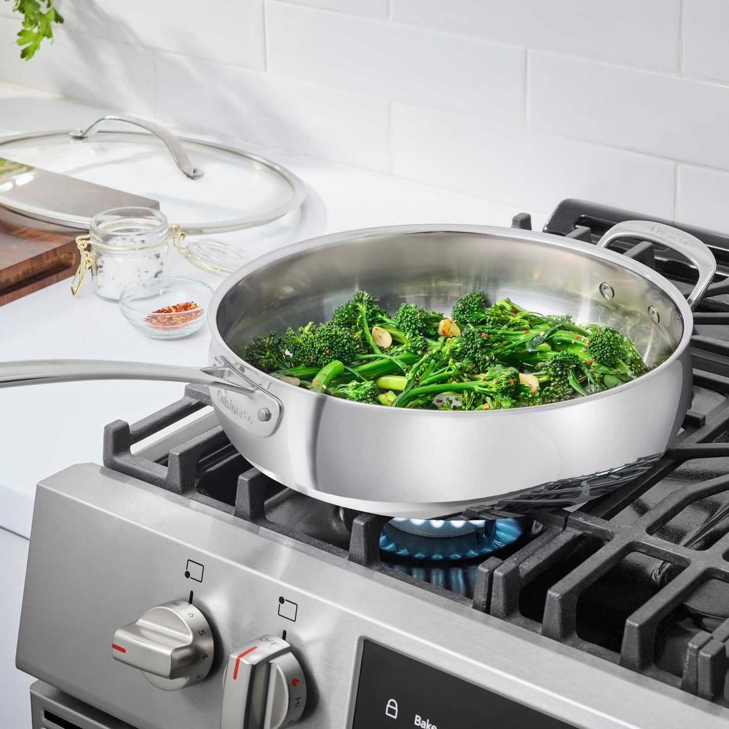 PureClad™ Triple Ply Stainless Steel 5.5 Qt. Saute Pan w (5.5 Quart Saute Pan)