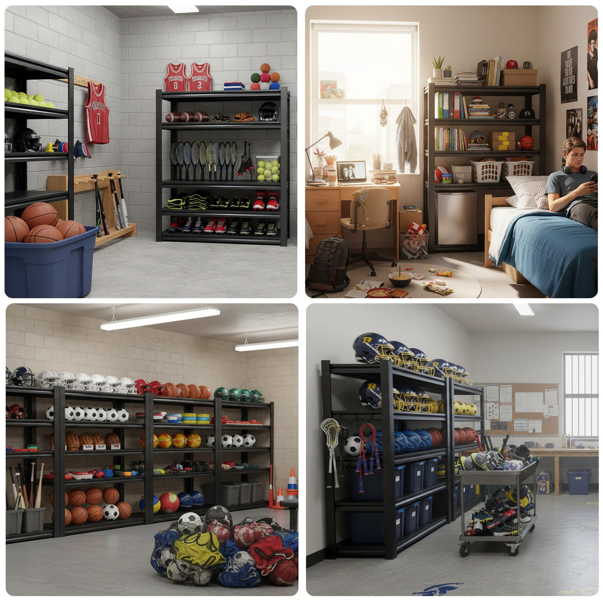 5 Tier Garage Shelving for Garage (72" H x 36" W x 16" D)