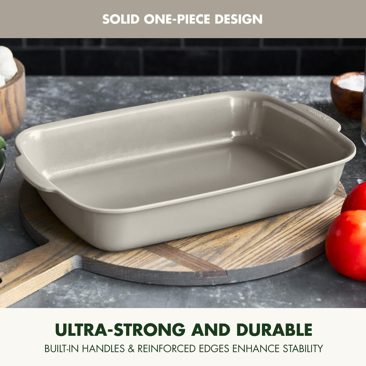 Premiere Ovenware Healthy Ceramic Nonstick 13" x 9" Rectangular Baking Pan (13" x 9" Rectangular Baking Pan / Taupe)