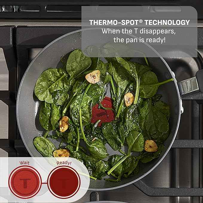 T-Fal Ultimate Hard Anodized Nonstick 13 Piece Cookware Set, Oven Safe Up to 400°F, Pots and Pans Set, Includes Frying Pans, Saucepan, Stockpot, Cooking Utensils, Grey