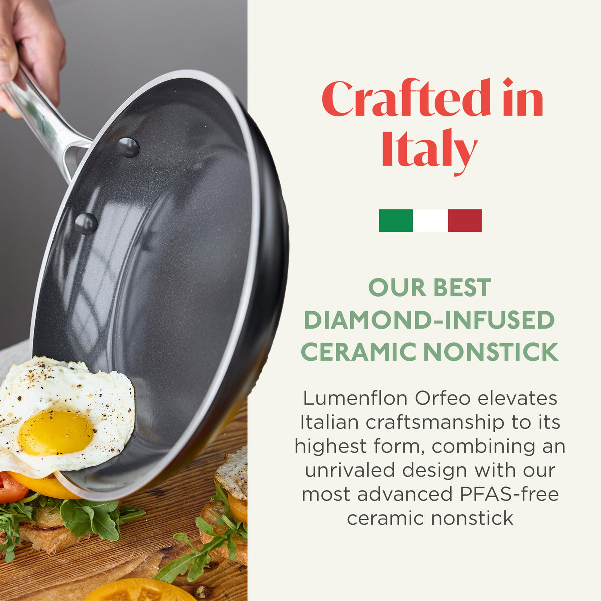 Orfeo 11” Nonstick Frying Pan (11" Frying Pan Skillet / Black)
