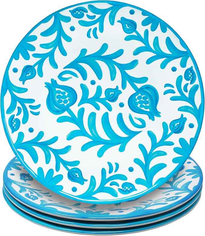 Le Cadeaux Luxury Melamine 18 Piece Dinnerwear Set, Service for 6,Sicily Teal