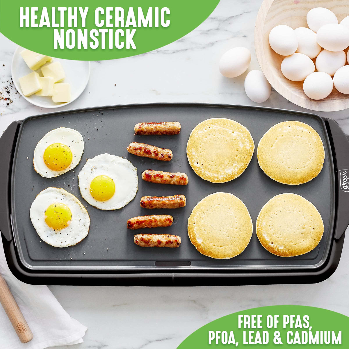 20" Extra Large Electric Griddle (Graphite Black)