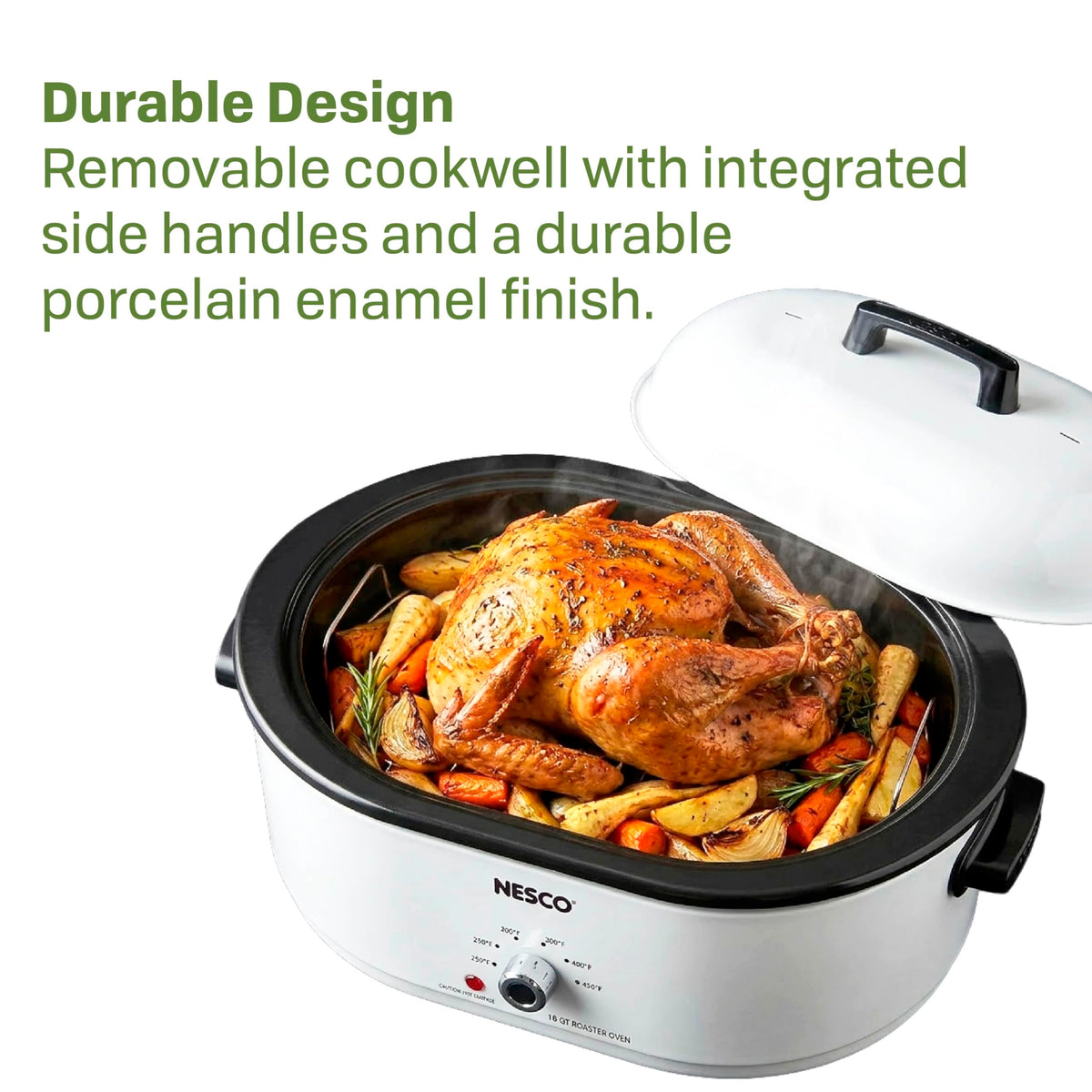 MWR18‑14 Electric Roaster Oven for Family‑Size Meals (White)