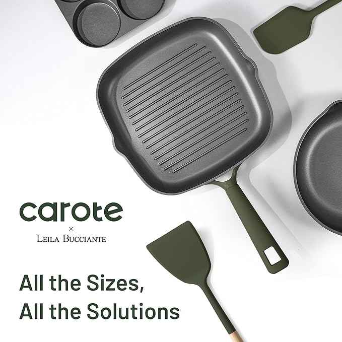 CAROTE 31PCS Pots and Pans Set, Nonstick Cookware Set Kitchen Non Stick Induction Titanium Cookware Non-toxic Granite Cooking set, PFOA Free