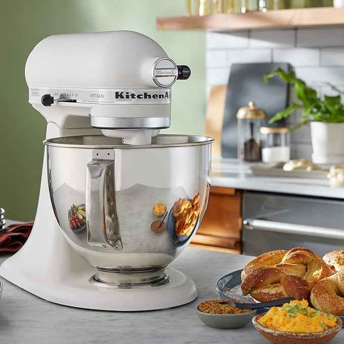 KitchenAid Artisan Series 5 Quart Tilt Head Stand Mixer, KSM150PS, Porcelain