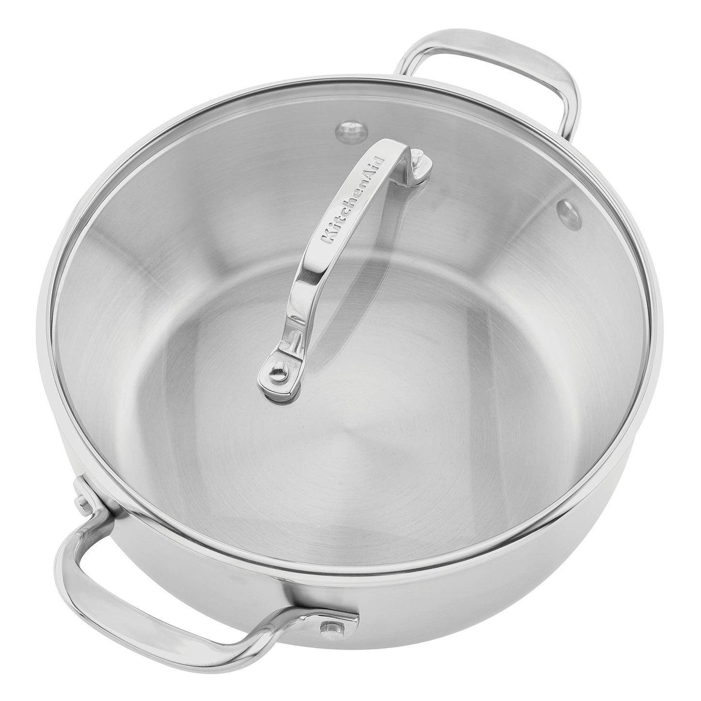 3 Ply Casserole with Lid (Silver / 4 Quarts)