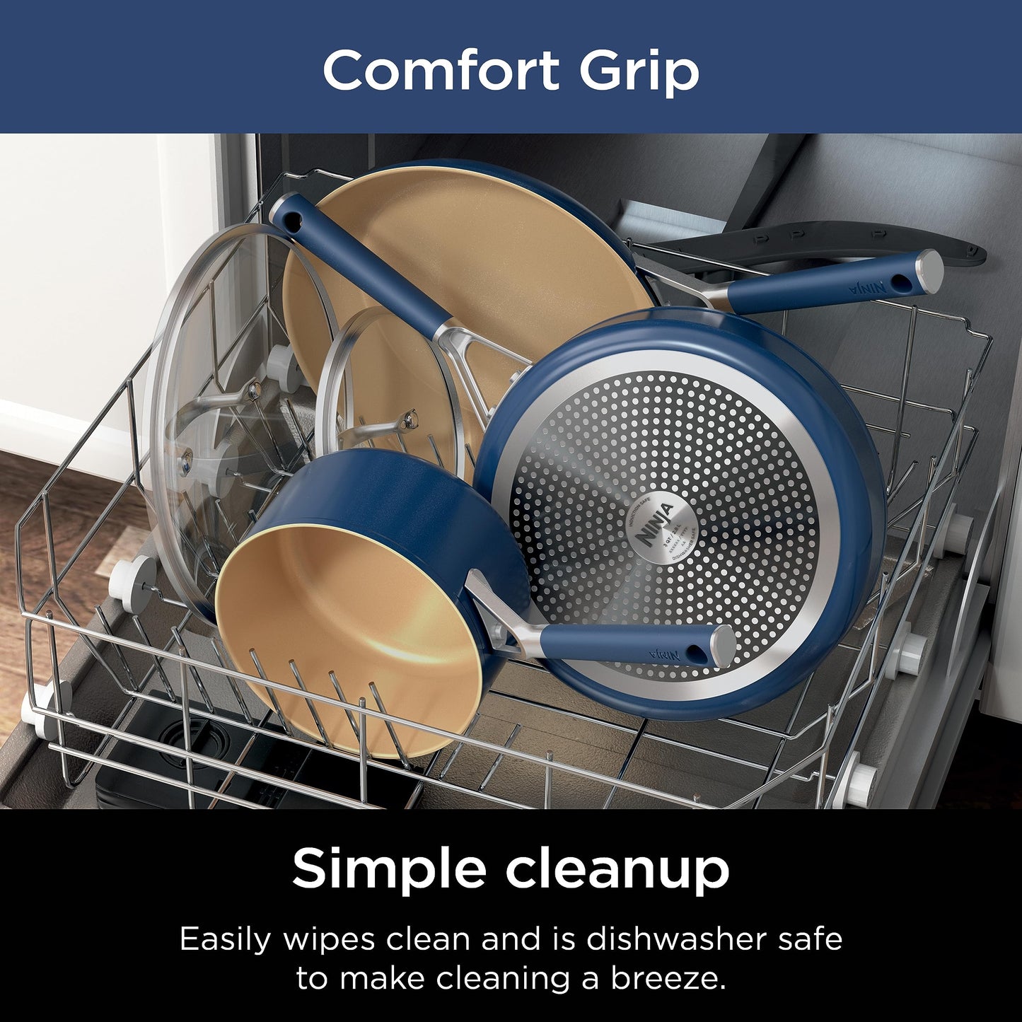 Ceramic Cookware Set (11-piece / Navy Blue)