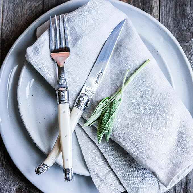 Jean Dubost JD97-13693.BLK 12 Piece Cutlery Set With Handles, Black