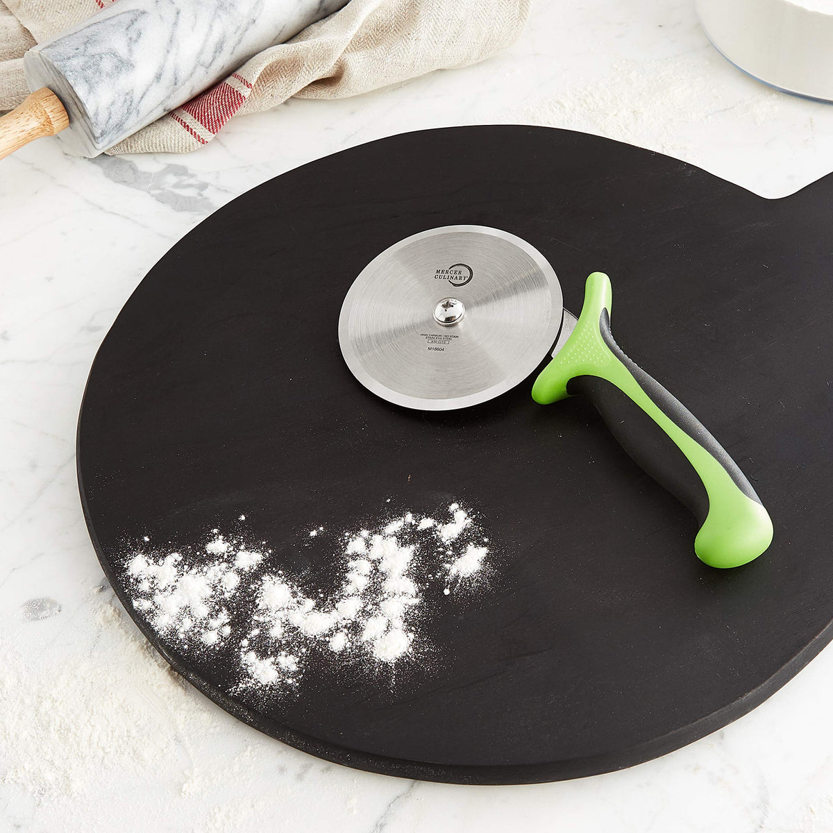 MillenniaPizza Cutter with Green Handle (4 Inch Pizza Cutter with Green Handle)