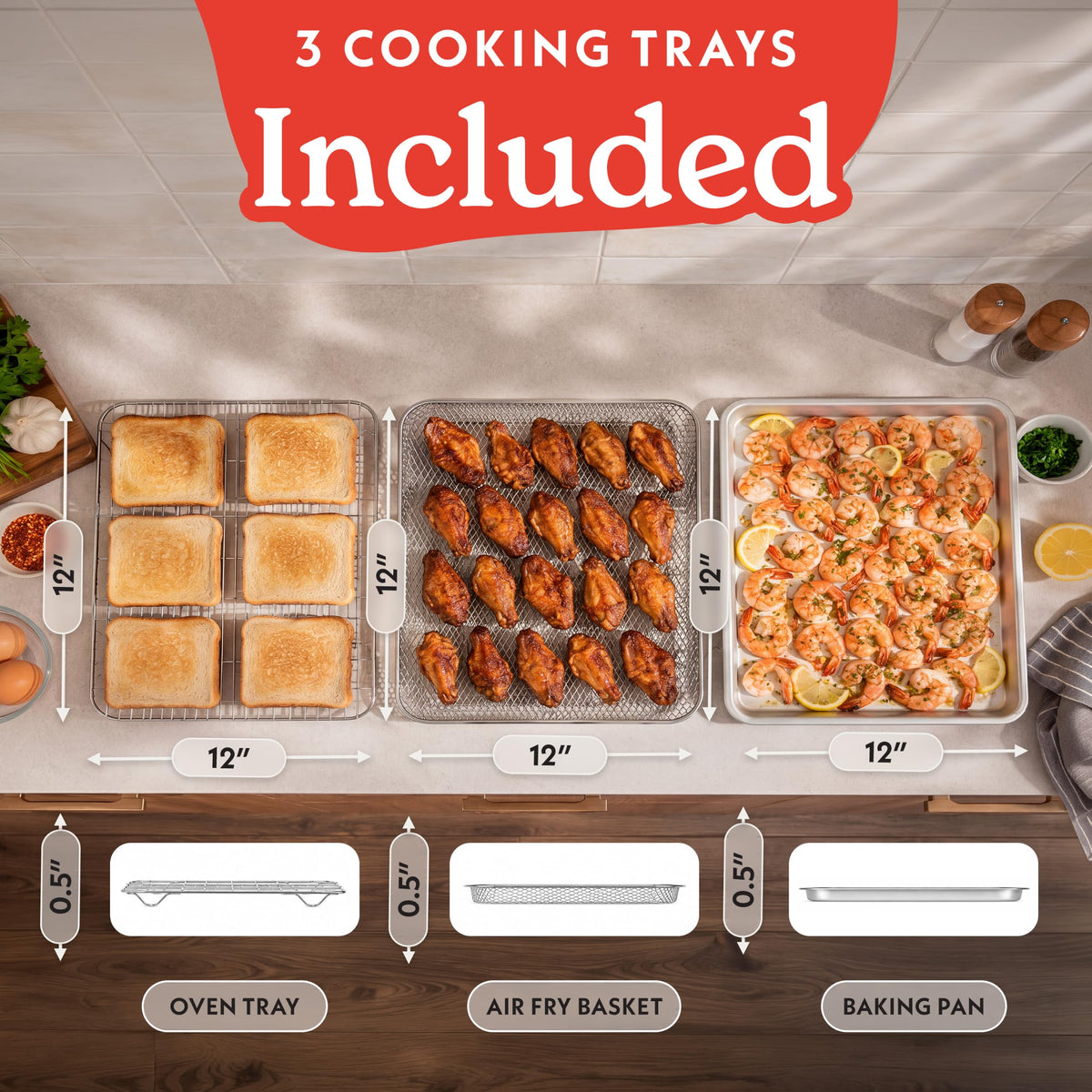Toaster Oven 6 (Black – 17 Presets)